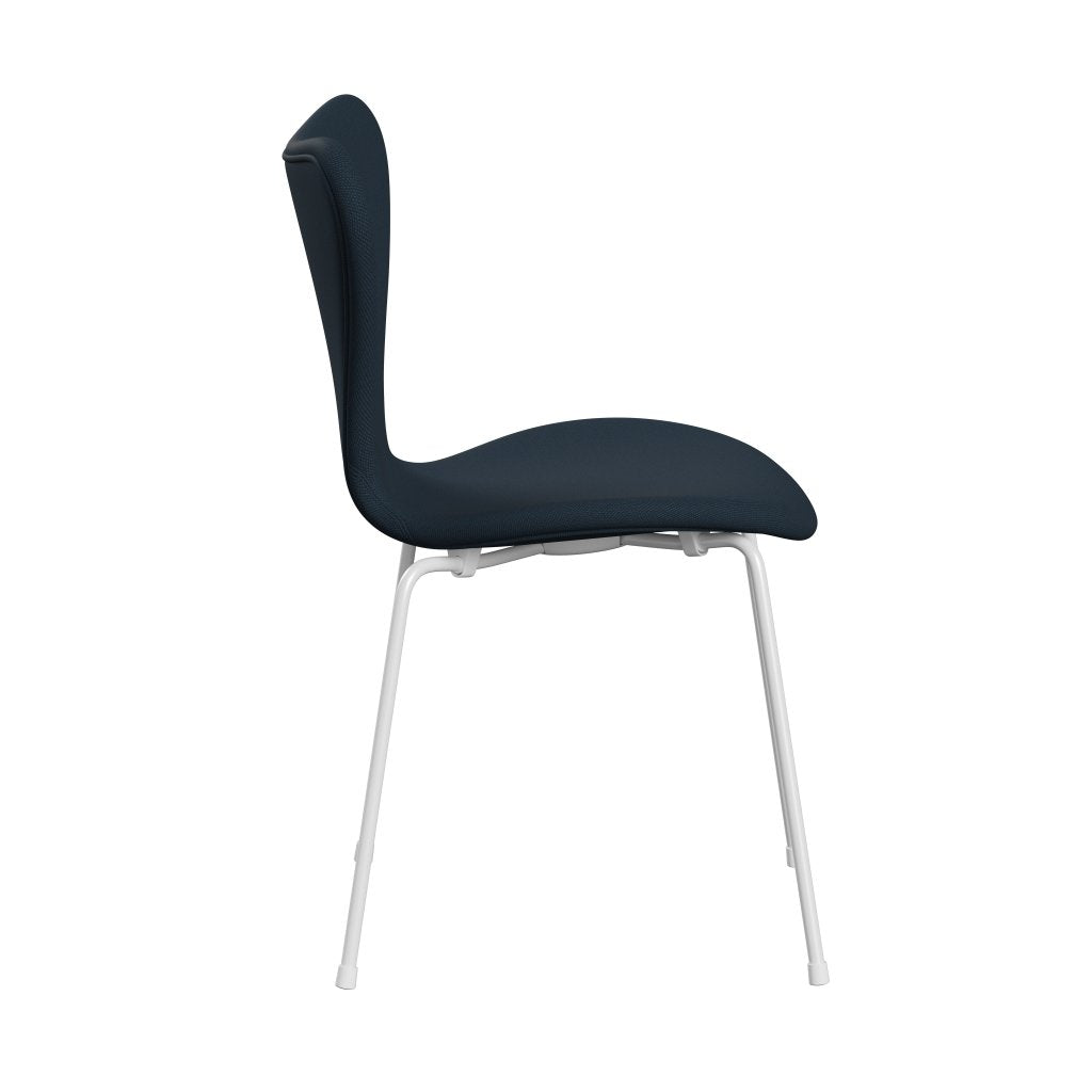 [product_category]-Fritz Hansen 3107 Chair Full Upholstery, White/Steelcut Navy Blue-Fritz Hansen-3107FU-STI780-DRWH-FRI-3