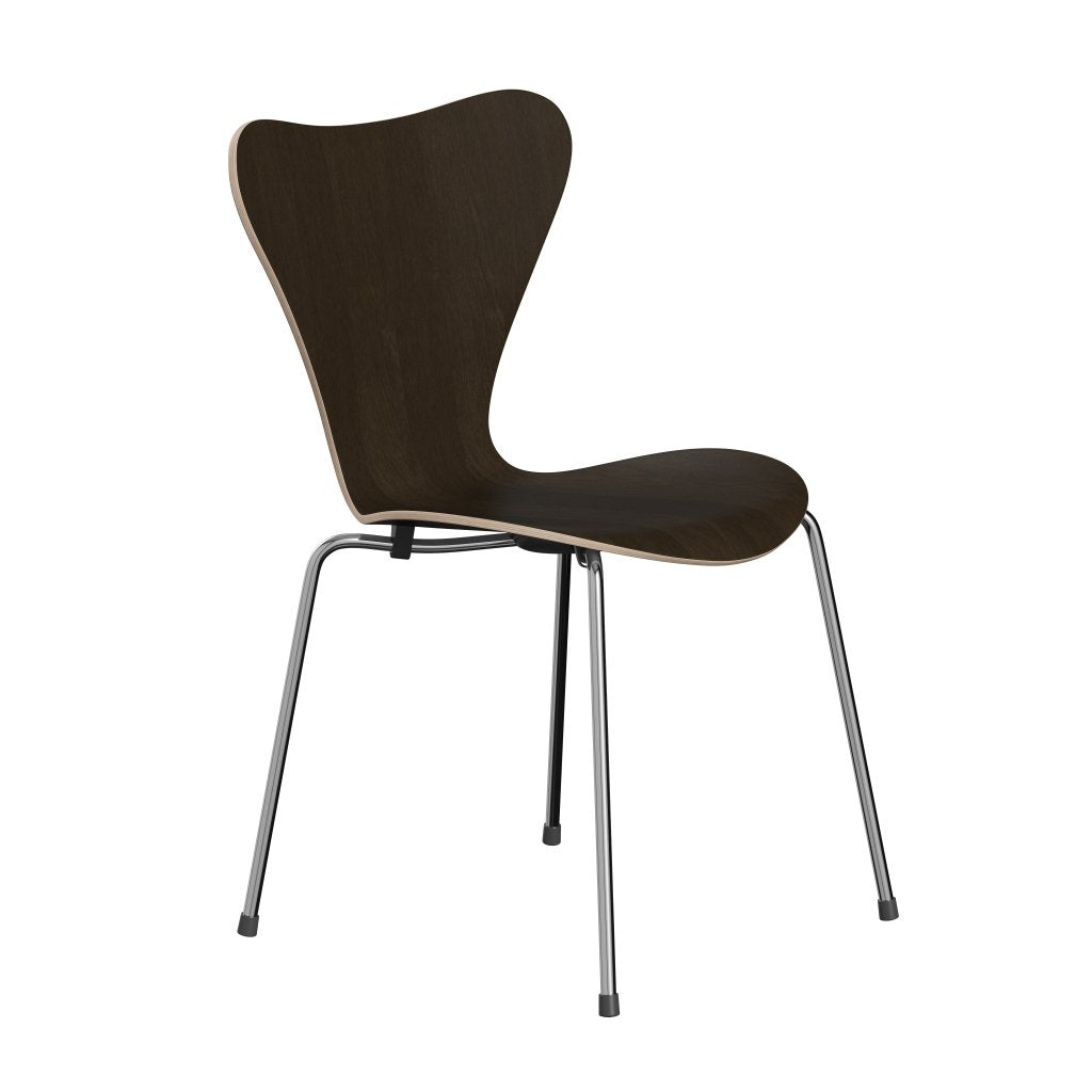 [product_category]-Fritz Hansen 3107 Chair Unupholstered, Chrome/Dark Stained Oak Veneer Natural-Fritz Hansen-3107-DSOAK1-CST-FRI-2