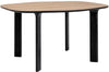 Fritz Hansen Analog Table 130 Cm, Walnut Veneer / Black Lacquered Legs