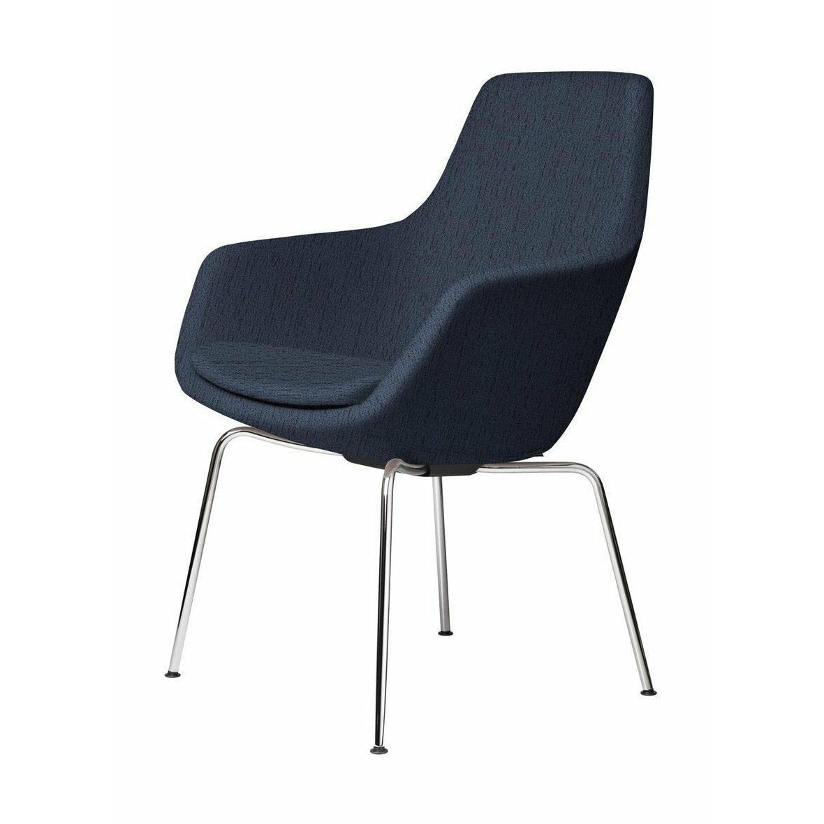 [product_category]-Fritz Hansen Little Giraffe Armchair Chrome Base Fabric Christianshavn, Blue-Fritz Hansen-3201-CHRO-CHRI-1154-FRI-1