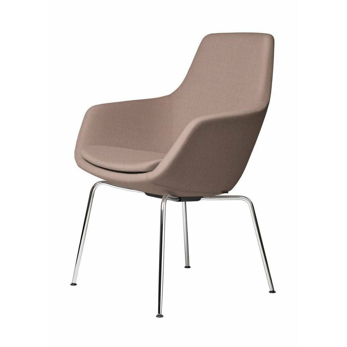 [product_category]-Fritz Hansen Little Giraffe Armchair Chrome Base Fabric Christianshavn, Light Red Uni-Fritz Hansen-3201-CHRO-CHRI-1130-FRI-1