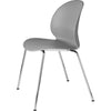 Fritz Hansen N02 Recycle Chair Chromed Steel 4 Legged, Grey