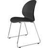 Fritz Hansen N02 Recycle Chair Chromed Steel, Black