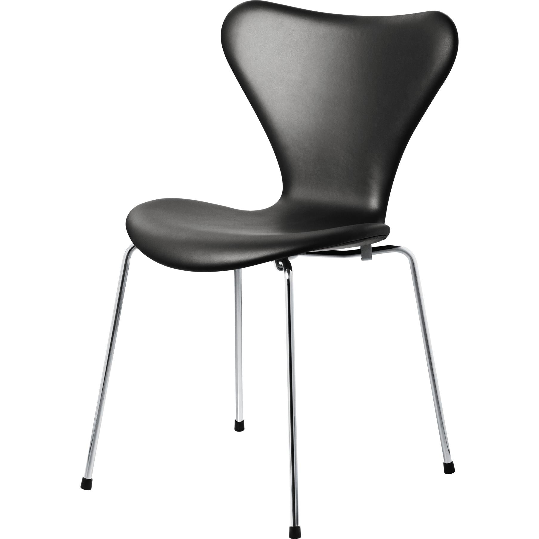 [product_category]-Fritz Hansen Series 7 Chair Full Upholstery Leather Essential, Black-Fritz Hansen-3107-FulUph-Essential-Black-FRI-1