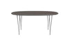 Fritz Hansen Super Ellipse Extendable Table Chrome 100 X170/270 Cm, Grey Laminate