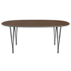 Fritz Hansen Superellipse Dining Table Black/Walnut Veneer, 180x120 Cm