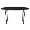 Fritz Hansen Superellipse Dining Table Brown Bronze/Black Fenix Laminates, 135x90 Cm