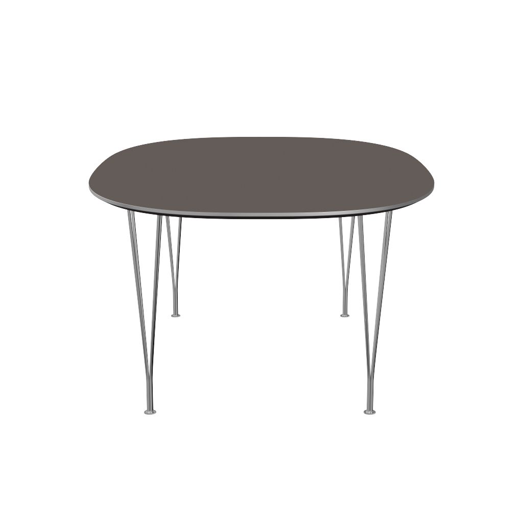 [product_category]-Fritz Hansen Superellipse Dining Table Chrome/Grey Veneer, 120 X180 Cm-Fritz Hansen-B613-grey-FRI-2