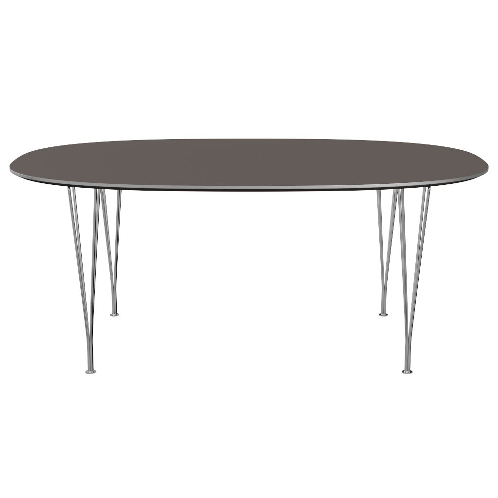 [product_category]-Fritz Hansen Superellipse Dining Table Chrome/Grey Veneer, 120 X180 Cm-Fritz Hansen-B613-grey-FRI-3