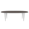 Fritz Hansen Superellipse Dining Table Grey Powder Coated/Grey Fenix Laminates, 240x120 Cm