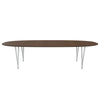 Fritz Hansen Superellipse Dining Table Nine Grey/Walnut Veneer With Walnut Table Edge, 300x130 Cm