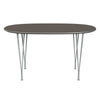 Fritz Hansen Superellipse Dining Table Silvergrey/Grey Fenix Laminates, 135x90 Cm