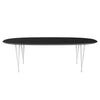 Fritz Hansen Superellipse Dining Table White/Black Fenix Laminates, 240x120 Cm