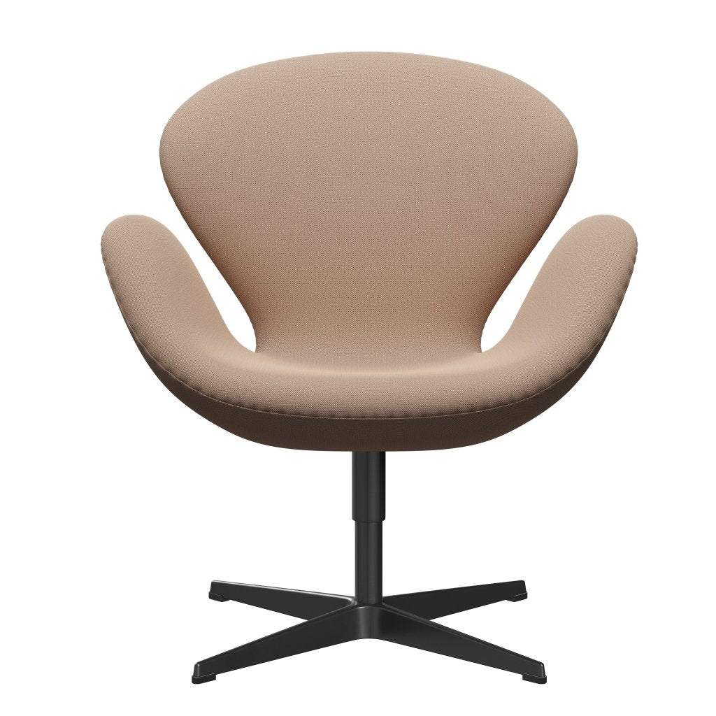 [product_category]-Fritz Hansen Swan Lounge Chair, Black Lacquered/Capture Pink Sand-Fritz Hansen-3320-CP4803-BLLA-FRI-1