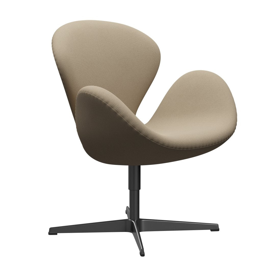 [product_category]-Fritz Hansen Swan Lounge Chair, Black Lacquered/Diablo Hessian-Fritz Hansen-3320-DIA402-BLLA-FRI-2