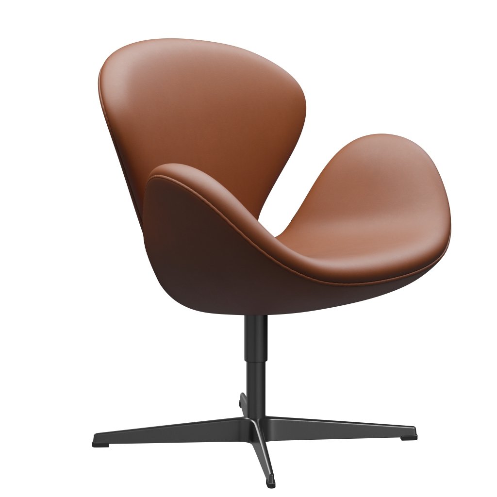 [product_category]-Fritz Hansen Swan Lounge Chair, Black Lacquered/Essential Walnut-Fritz Hansen-3320-STWALT-BLLA-FRI-2