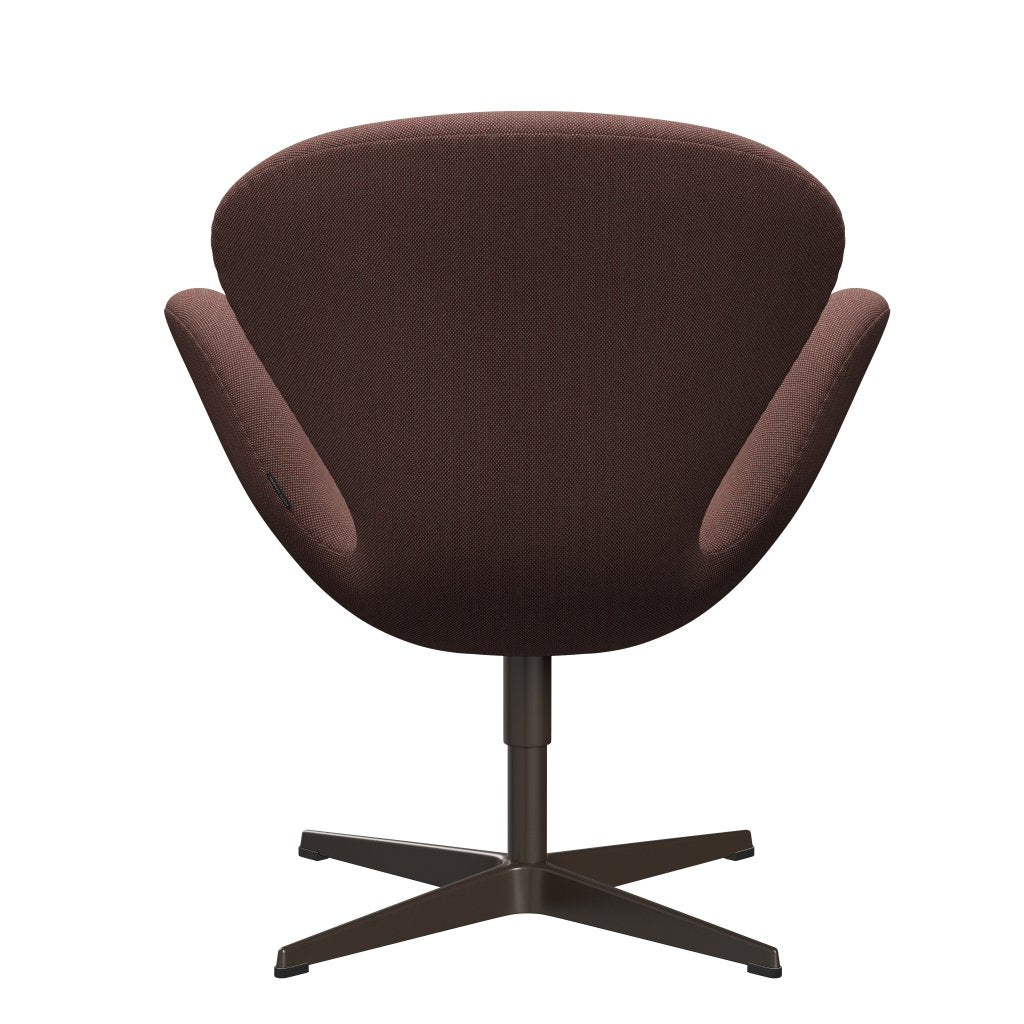 [product_category]-Fritz Hansen Swan Lounge Chair, Brown Bronze/Steelcut Trio Light Brown & Red/Green-Fritz Hansen-3320-STR645-BBBASE-FRI-4