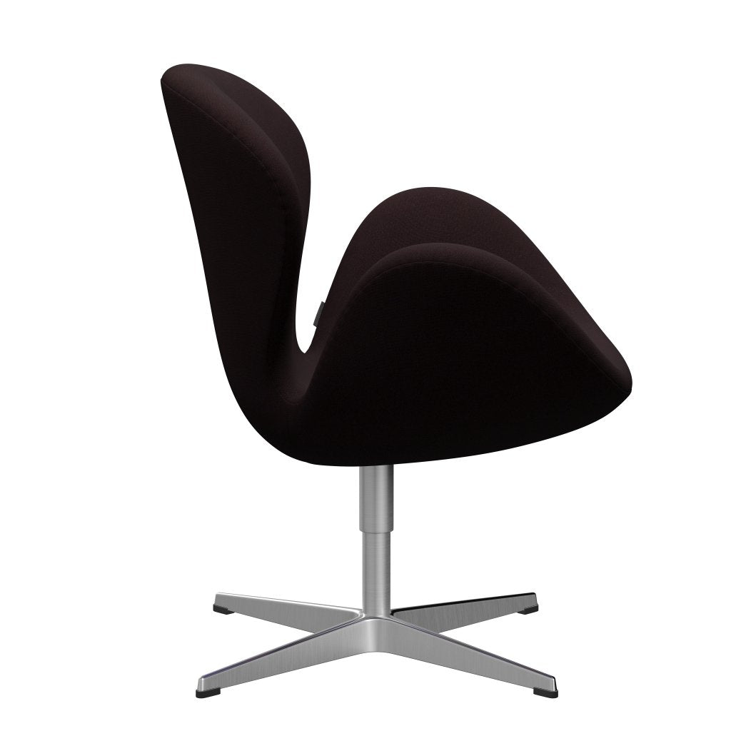 [product_category]-Fritz Hansen Swan Lounge Chair, Satin Brushed Aluminium/Christianshavn Dark Red Uni-Fritz Hansen-3320-CH1142-SPAL-FRI-3