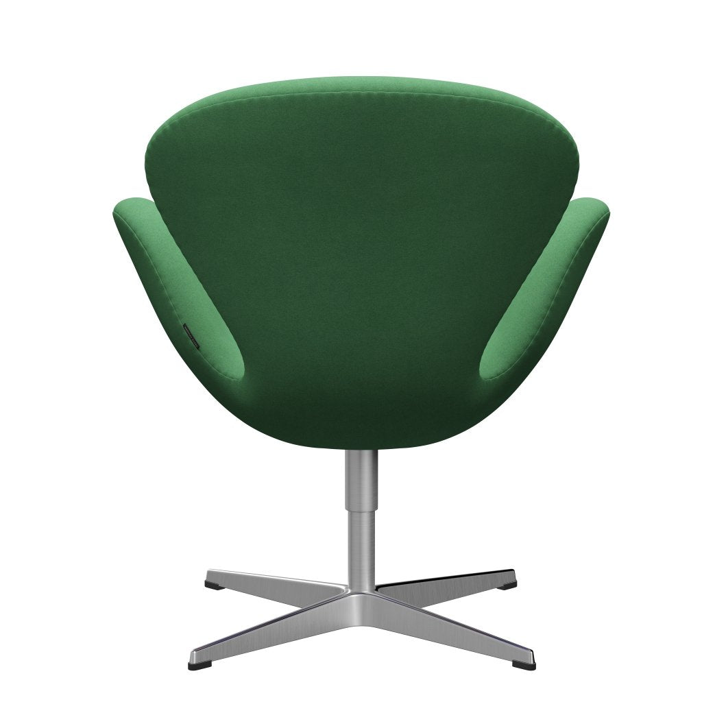 [product_category]-Fritz Hansen Swan Lounge Chair, Satin Brushed Aluminium/Divina Green-Fritz Hansen-3320-DIV966-SPAL-FRI-4