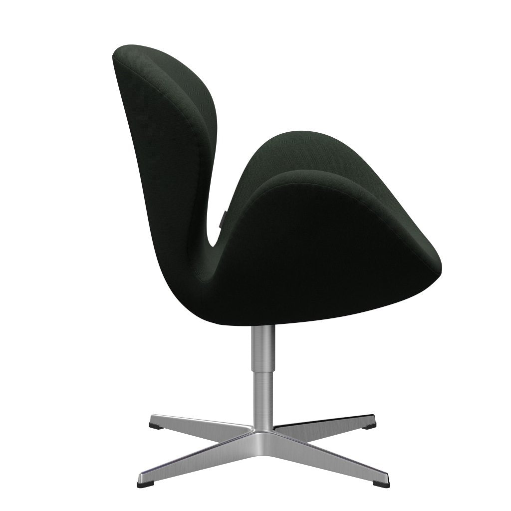 [product_category]-Fritz Hansen Swan Lounge Chair, Satin Brushed Aluminium/Steelcut Dark Army Green-Fritz Hansen-3320-STI975-SPAL-FRI-3