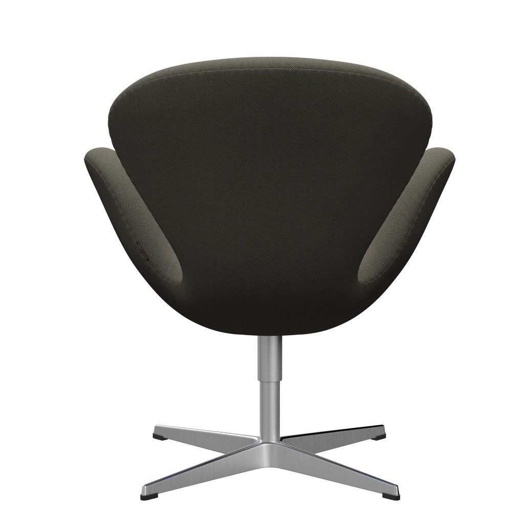 [product_category]-Fritz Hansen Swan Lounge Chair, Satin Brushed Aluminium/Steelcut Trio Grey/Green-Fritz Hansen-3320-STR266-SPAL-FRI-4