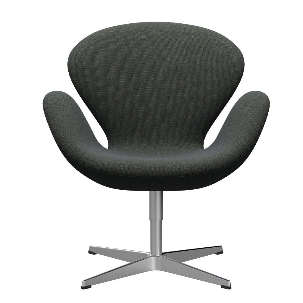 [product_category]-Fritz Hansen Swan Lounge Chair, Satin Brushed Aluminium/Sunniva Navy/Olive-Fritz Hansen-3320-SV773-SPAL-FRI-1