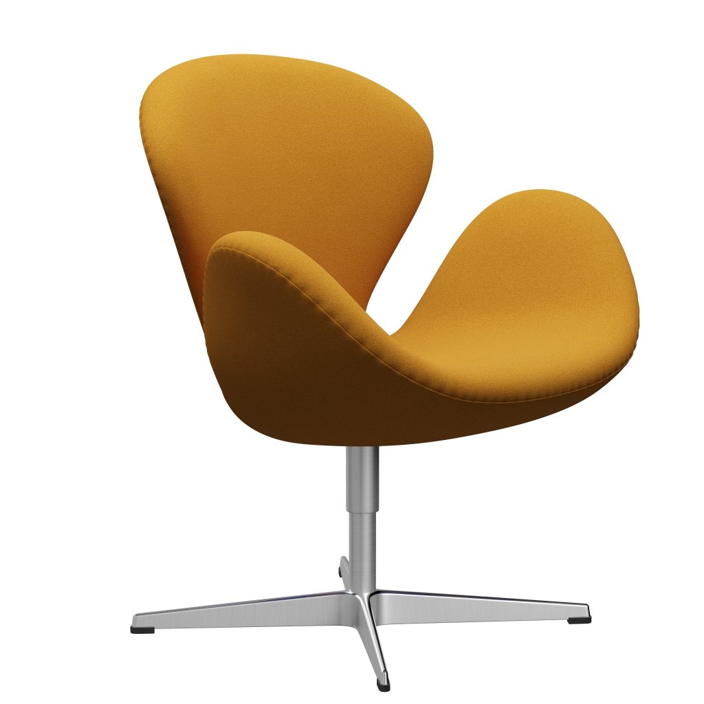 [product_category]-Fritz Hansen Swan Lounge Chair, Satin Brushed Aluminium/Tonus Warm Yellow-Fritz Hansen-3320-TON454-SPAL-FRI-2