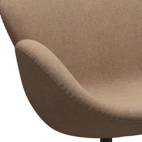 [product_category]-Fritz Hansen Swan Sofa 2 Seater, Black Lacquered/Divina Melange Grey Nude-Fritz Hansen-3321-DIM517-BLLA-FRI-7