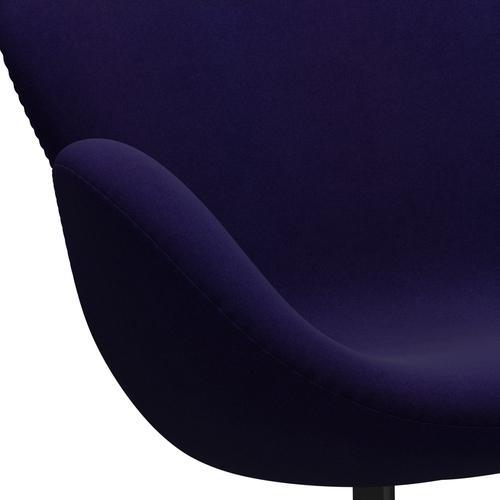 [product_category]-Fritz Hansen Swan Sofa 2 Seater, Black Lacquered/Divina Violet Dark (692)-Fritz Hansen-3321-DIV692-BLLA-FRI-7