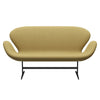 Fritz Hansen Svanesofa 2-personere, Sortlakeret/Fame Beige (62068)