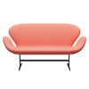 Fritz Hansen Svanesofa 2-personere, Sortlakeret/Fame Lys Pink