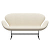 Fritz Hansen Svanesofa 2-personere, Sortlakeret/Hallingdal off White