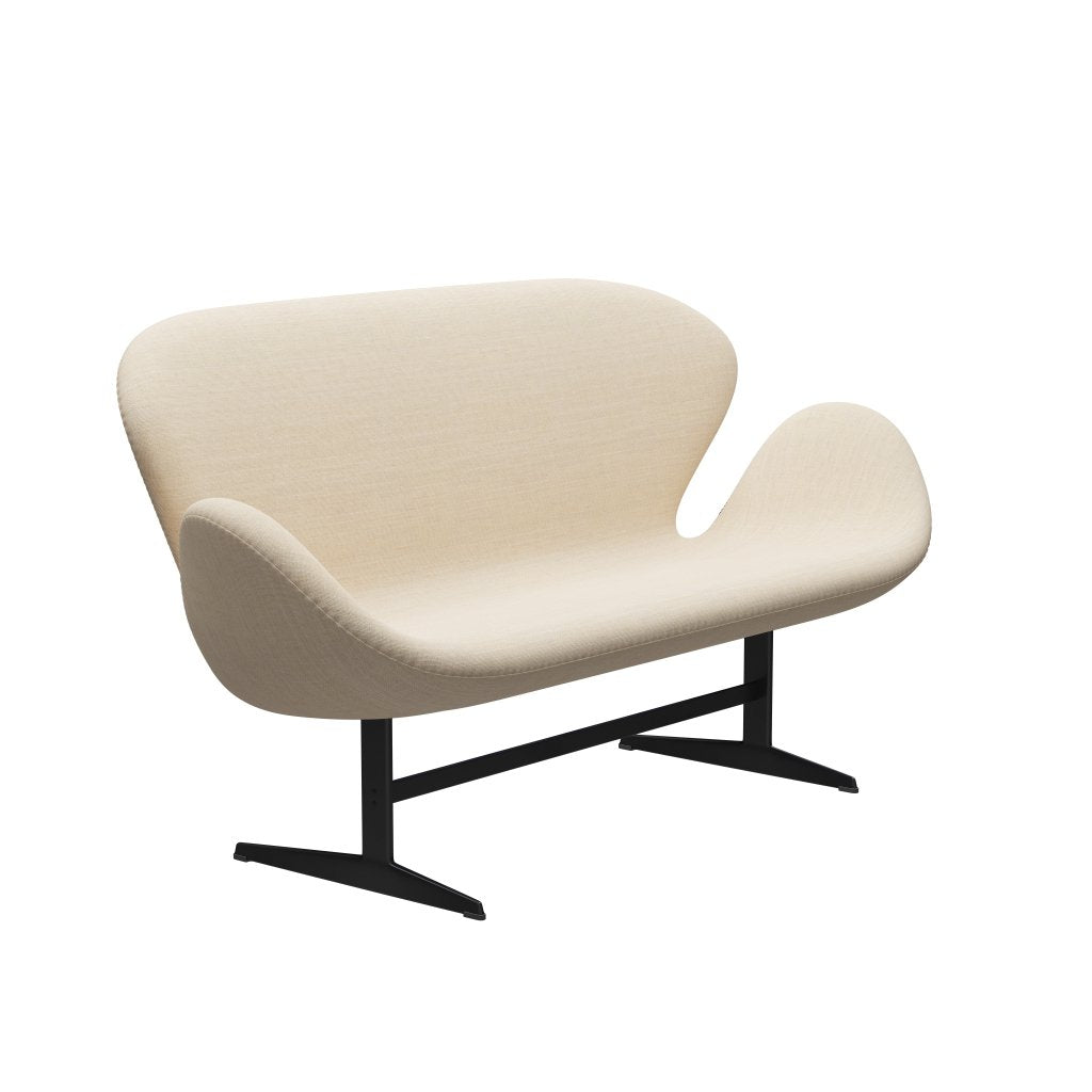 [product_category]-Fritz Hansen Swan Sofa 2 Seater, Black Lacquered/Sunniva Sand-Fritz Hansen-3321-SV811-BLLA-FRI-2