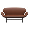 Fritz Hansen Svanesofa 2-personere, Brown Bronze/Aura Cognac