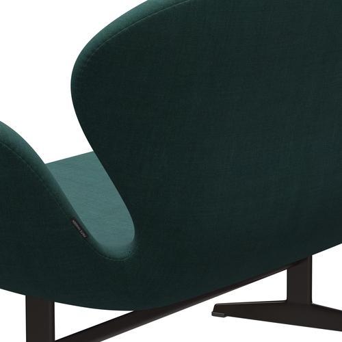 [product_category]-Fritz Hansen Swan Sofa 2 Seater, Brown Bronze/Canvas Emerald Green-Fritz Hansen-3321-CA0836-BBBASE-FRI-5