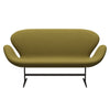 Fritz Hansen Svanesofa 2-personere, Brown Bronze/Diablo Autumn Green