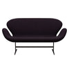 Fritz Hansen Svanesofa 2-personere, Brown Bronze/Divina Aubergine (376)