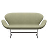 Fritz Hansen Svanesofa 2-personere, Brown Bronze/Divina MD PaleGreen