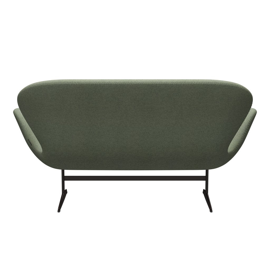 [product_category]-Fritz Hansen Swan Sofa 2 Seater, Brown Bronze/Divina Melange Light Green-Fritz Hansen-3321-DIM917-BBBASE-FRI-4