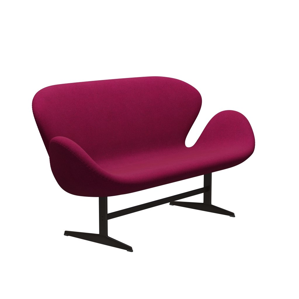 [product_category]-Fritz Hansen Swan Sofa 2 Seater, Brown Bronze/Divina Melange Lipstick Pink-Fritz Hansen-3321-DIM620-BBBASE-FRI-2