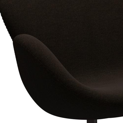 [product_category]-Fritz Hansen Swan Sofa 2 Seater, Brown Bronze/Hallingdal Black/Brown-Fritz Hansen-3321-HAL370-BBBASE-FRI-7