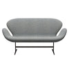 Fritz Hansen Svanesofa 2-personere, brun bronze/Hallingdal White Grey