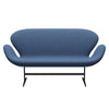 Fritz Hansen Svanesofa 2-Personers, Brown Bronze/Re-Wool Blue/Natural