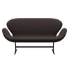 Fritz Hansen Svanesofa 2-personere, Brown Bronze/Steelcut Dark Earth Brown