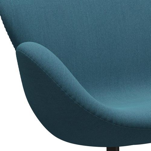 [product_category]-Fritz Hansen Swan Sofa 2 Seater, Brown Bronze/Steelcut Trio Turquoise-Fritz Hansen-3321-STR983-BBBASE-FRI-7