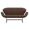 Fritz Hansen Svanesofa 2-Personers, Brown Bronze/Sunniva Chocolate/Chestnut