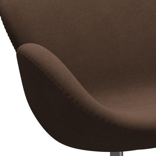 [product_category]-Fritz Hansen Swan Sofa 2 Seater, Satin Brushed Aluminium/Divina Dark Brown (356)-Fritz Hansen-3321-DIV356-SPAL-FRI-7