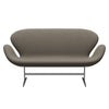 Fritz Hansen Svanesofa 2-personere, Satinpoleret Aluminium/Fame Beige (61003)