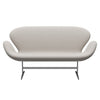 Fritz Hansen Svanesofa 2-personere, Satinpoleret Aluminium/Steelcut off White