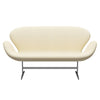 Fritz Hansen Svanesofa 2-Personers, Satinpoleret Aluminium/Tonus Off White